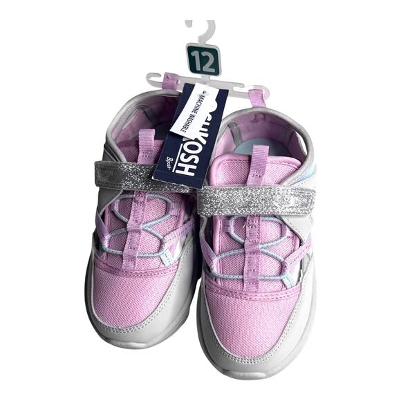 NEW OshKosh B Gosh Toddler SHOES Girls 12 Play Sandals Pink Silver Glitter NWT - Picture 13 of 13